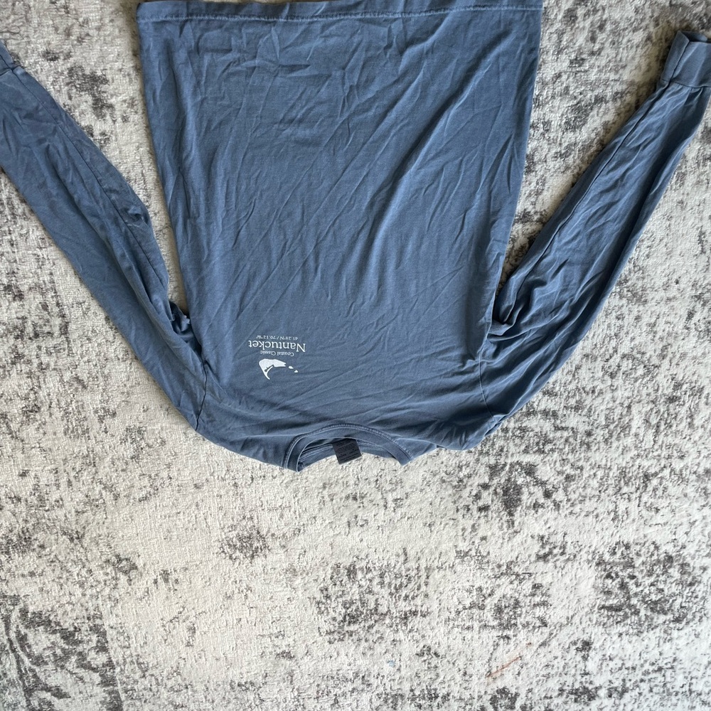 Women's Blue Long Sleeve Top